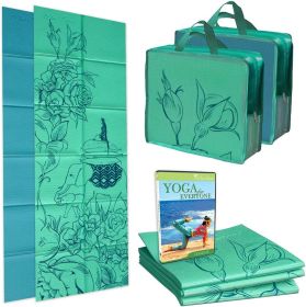 FOLDING YOGA MAT KIT (Phtalate-Free Folding Mat, Tote & DVD)