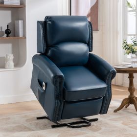 Lehboson Lift Recliner Chair, Electric Power Lift Recliner Chair for Elderly, (Navy Blue)