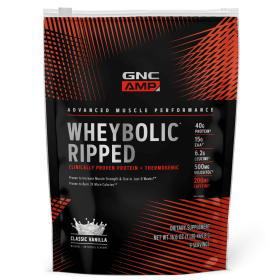 GNC AMP Wheybolicâ„¢ Ripped Protein Powder + Thermogenic, Classic Vanilla, 1.0 LB, 40g Whey Protein