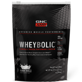 GNC AMP Wheybolicâ„¢ Protein Powder, Classic Vanilla, 1.1 lbs, 40g Whey Protein