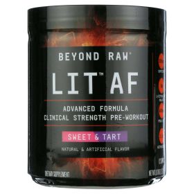 Beyond RawÂ® LITâ„¢ AF Pre-Workout Powder, Sweet & Tart, 9.78 oz