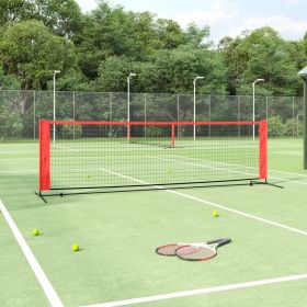 Tennis Net Black and Red 118.1"x39.4"x34.3" Polyester