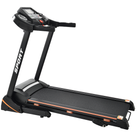 330LBS Folding Electric Trenmill Aerobic Training 14.8KM/h Running Fitness LCD Display 5in 3.5HP motor