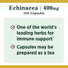 Nature's Bounty Echinacea Whole Herb Capsules;  400 mg;  100 Count