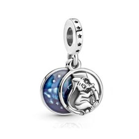 Stylish Pendant White Copper Silver Plated Bracelet Jewelry Accessories (Color: Flying Elephant)