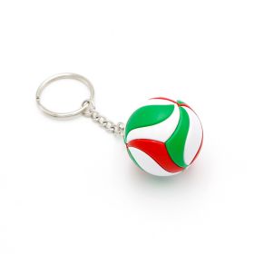 Volleyball Keychain Charm Student Sports (Color: Red green)