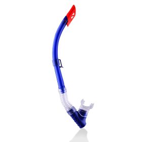 Training Headstrap; Adjustable Snorkel; One-Way Purge Valve For Pool; Open Water; Scuba; LSwimmer Diving Snorkeling (Color: Blue)