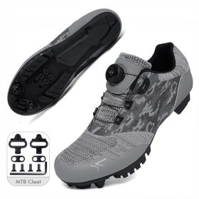 2022 MTB Cycling Shoes Men Self-locking Cleats Speed Road Bike Sneakers Flat Racing Women SPD Mountain Bicycle Shoes for Shimano (Color: dark grey mtb, size: 44)