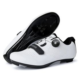 Men Sapatilha Ciclismo Mtb Cycling Shoes Sport Cleats Road Bike Boots Women Flat Speed Sneaker Racing Bicycle Shoes Mountain Spd (Color: white road, size: 47)