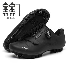 Road Bike Shoes Carbon Men Cycling Sneaker Mtb Self-Locking Cleats Bicycle Shoes Flat Speed Sneaker Women Racing Biking Footwear (Color: all in black mtb, size: 42)