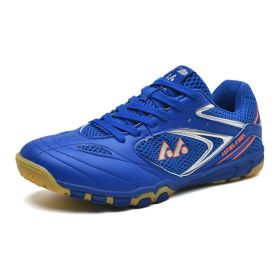 New Training Tennis Shoes Men Women Size 36-45 Black Blue Breathable Badminton Shoes Couples Light Weight Tennis Sneakers (Color: Blue, size: 43)