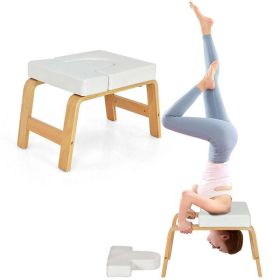 Sports Recreation Balance Training Yoga Inversion Headstand Bench (Color: White B, Type: Yoga Headstand Bench)